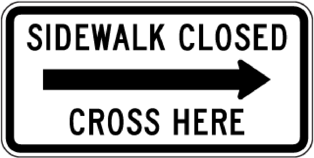 USA標識看板　SIDEWALK CLOSED USA標識看板 SIDEWALK CLOSED 48